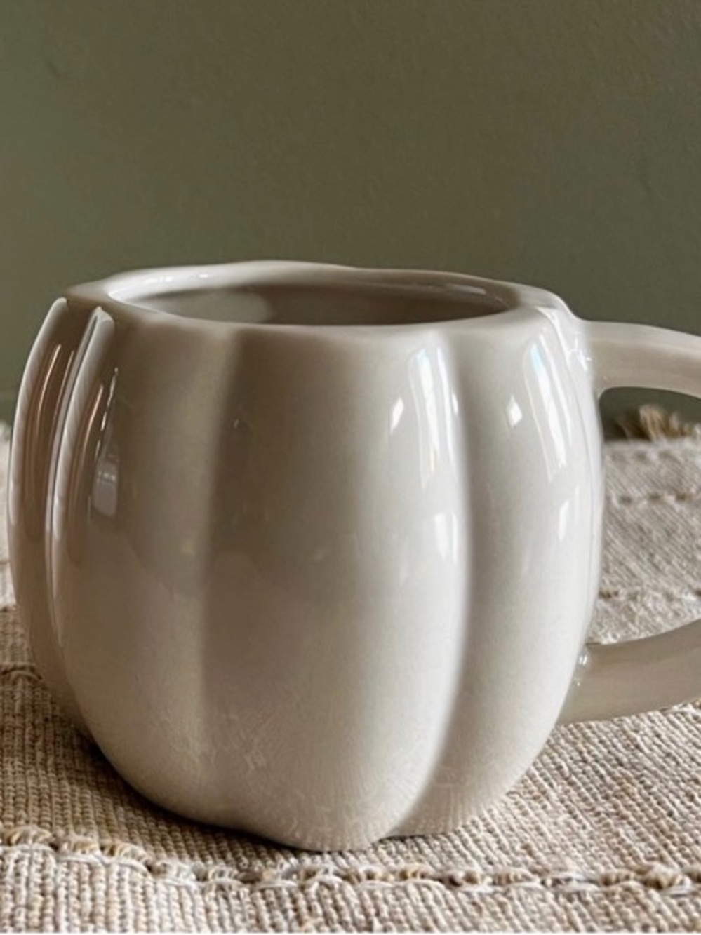 Target Bullseye Playground Cream Ceramic Pumpkin-Shaped Mug - Home Dining